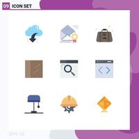 Modern Set of 9 Flat Colors and symbols such as browser cocaine offer gentleman father Editable Vector Design Elements