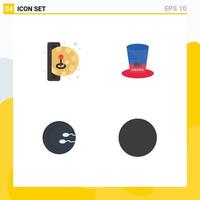 User Interface Pack of 4 Basic Flat Icons of insert coin medical play presidents medicine Editable Vector Design Elements