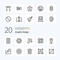 20 Design Line icon Pack like green pin tool map tick vector