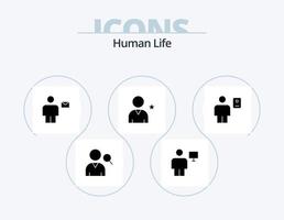 paquete de iconos de glifos humanos 5 diseño de iconos. avatar. estrella. avatar. amigo. carta vector