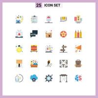 25 Creative Icons Modern Signs and Symbols of podium tablet clip board smartphone application Editable Vector Design Elements