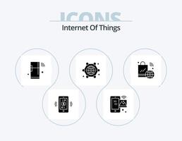 Internet Of Things Glyph Icon Pack 5 Icon Design. internet. connection. wifi. communication. things vector