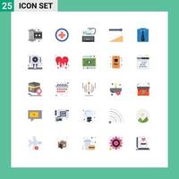 Group of 25 Flat Colors Signs and Symbols for dad sorting digital banking sort online Editable Vector Design Elements