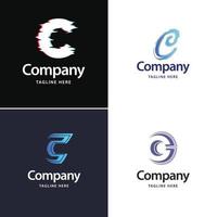 Letter C Big Logo Pack Design Creative Modern logos design for your business vector