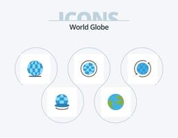 paquete de iconos planos de globo 5 diseño de iconos. flecha. Internet. globo. globo. mundo vector