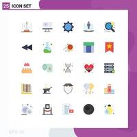 Set of 25 Modern UI Icons Symbols Signs for search hardware education computer world Editable Vector Design Elements