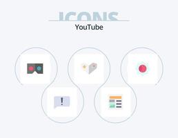 diseño de iconos del paquete de iconos planos de youtube 5. ui básico. 3d. estación de juegos. mando vector