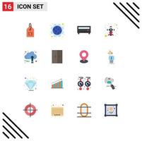 Stock Vector Icon Pack of 16 Line Signs and Symbols for business sign labour religion christian Editable Pack of Creative Vector Design Elements