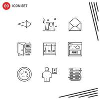 paquete de iconos de vector de stock de 9 signos y símbolos de línea para elementos de diseño de vector editables de desarrollo perpecul de correo de movimiento de medicina