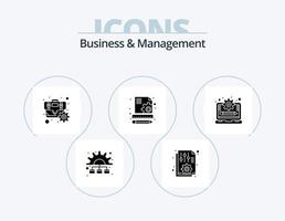 diseño de iconos del paquete de iconos de glifos de negocios y gestión 5. administración. SEO informe. administración. mejoramiento vector