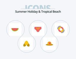 Beach Flat Icon Pack 5 Icon Design. . beach. . lifeguard vector