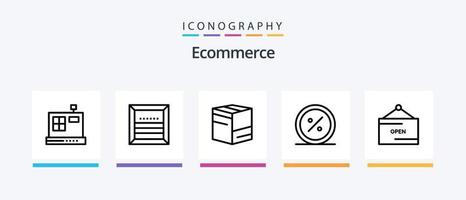 Ecommerce Line 5 Icon Pack Including checklist. online. wallet. money. e. Creative Icons Design vector