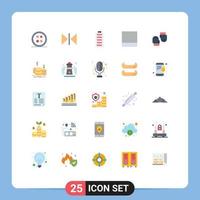 25 Flat Color concept for Websites Mobile and Apps gloves boxing battery layout full Editable Vector Design Elements