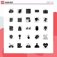 25 Thematic Vector Solid Glyphs and Editable Symbols of ancient tv transfer mind fund tool Editable Vector Design Elements