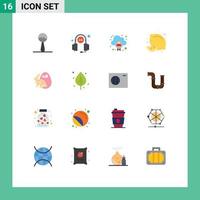 paquete de iconos de vector de stock de 16 signos y símbolos de línea para huevo de pascua nube limón fruta dieta comida paquete editable de elementos creativos de diseño de vectores