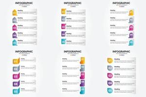 utilice este conjunto de infografías vectoriales para publicidad en un folleto. volantes. o revista. vector