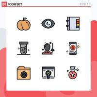 9 Creative Icons Modern Signs and Symbols of information sports phone fencing biochemistry Editable Vector Design Elements