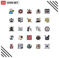 25 Creative Icons Modern Signs and Symbols of ui bookmark data transfer management finance Editable Vector Design Elements