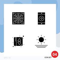 Stock Vector Icon Pack of 4 Line Signs and Symbols for bathroom elevator toilet mobile application elevator indication Editable Vector Design Elements