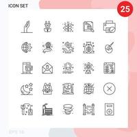 25 Creative Icons Modern Signs and Symbols of connected layout farming page search search Editable Vector Design Elements