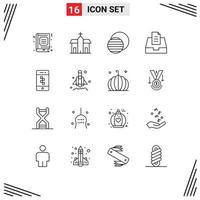 16 Creative Icons Modern Signs and Symbols of application mail historic inbox space Editable Vector Design Elements