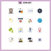 16 Universal Flat Colors Set for Web and Mobile Applications left arrow arrow tea multimedia media Editable Pack of Creative Vector Design Elements