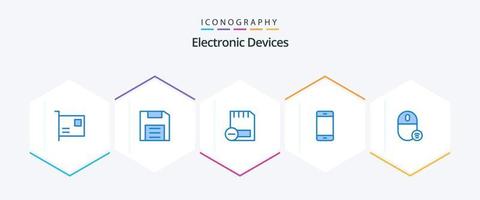 Devices 25 Blue icon pack including gadget. computers. floppy. remove. devices vector