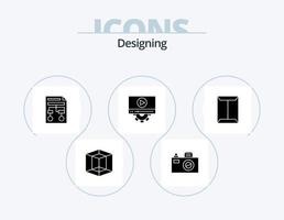 Designing Glyph Icon Pack 5 Icon Design. open. window. process. design. play vector
