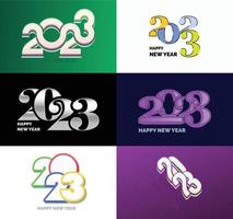 Big Collection of 2023 Happy New Year symbols Cover of business diary for 2023 with wishes vector