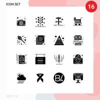 paquete de iconos de vector de stock de 16 signos y símbolos de línea para elementos de diseño de vector editables de servicio minorista de construcción de compras de miel