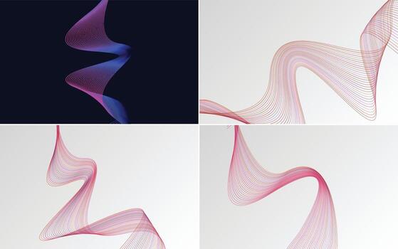 colección de conjunto de patrones de líneas mínimas geométricas vector