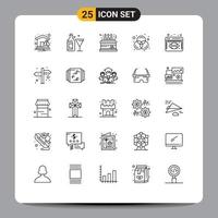 25 Creative Icons Modern Signs and Symbols of data analysis rgb birthday design gift Editable Vector Design Elements