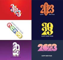 Big Set of 2023 Happy New Year logo text design 2023 number design template vector