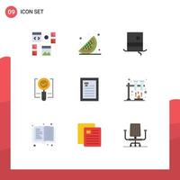 9 Creative Icons Modern Signs and Symbols of ebook ok fashion magnifier explore Editable Vector Design Elements