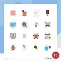 16 iconos creativos signos y símbolos modernos de Internet productos de tecnología de entrada global paquete editable de elementos de diseño de vectores creativos