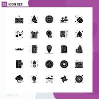 Stock Vector Icon Pack of 25 Line Signs and Symbols for heart hardware search computer couple Editable Vector Design Elements