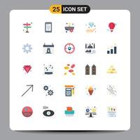 Universal Icon Symbols Group of 25 Modern Flat Colors of m flying heart insurance aromatic hold diamond Editable Vector Design Elements
