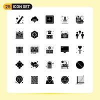 25 Creative Icons Modern Signs and Symbols of broadcast advertisement signal school divider Editable Vector Design Elements