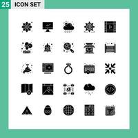 25 Creative Icons Modern Signs and Symbols of web world imac gear weather Editable Vector Design Elements