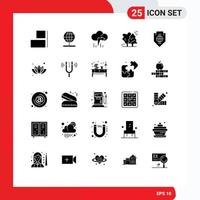 paquete de iconos vectoriales de stock de 25 signos y símbolos de línea para protección acceso flecha escandinavia canadá elementos de diseño vectorial editables vector