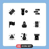 9 Thematic Vector Solid Glyphs and Editable Symbols of boiled irish chat ireland talks Editable Vector Design Elements