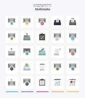 Creative Multimedia 25 Flat icon pack  Such As mail. complete. mailbox. send. mailbox vector