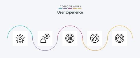 paquete de iconos de la línea 5 de la experiencia del usuario que incluye . infección . gérmenes vector