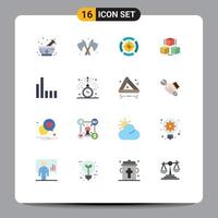 Universal Icon Symbols Group of 16 Modern Flat Colors of signal connection focus shepping delivrey Editable Pack of Creative Vector Design Elements