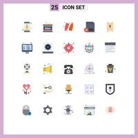 Modern Set of 25 Flat Colors Pictograph of removed devices independence day computers surfing Editable Vector Design Elements