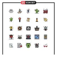 25 iconos creativos signos y símbolos modernos de bomba abundante residuos usa reciclar elementos de diseño vectorial editables vector