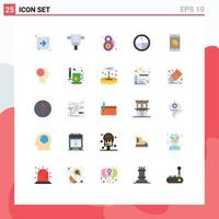 Set of 25 Modern UI Icons Symbols Signs for coffee mind badge games mobile Editable Vector Design Elements