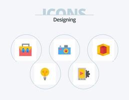 diseño de paquete de iconos planos 5 diseño de iconos. . gráfico. construcción. diseño. imagen vector