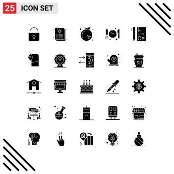 25 Thematic Vector Solid Glyphs and Editable Symbols of develop code new c dnner Editable Vector Design Elements