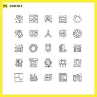Set of 25 Vector Lines on Grid for problem jobless development idleness user Editable Vector Design Elements